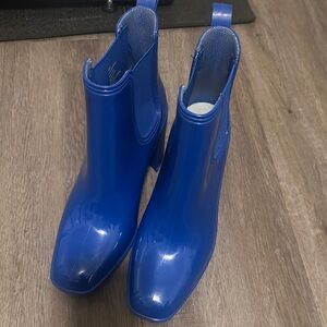 Shoe Dazzle Vibrant Blue Rain Boots